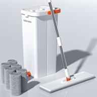 mopall hands-free mop and bucket set with 6 microfiber pads - ideal for all floor types, wet and dry use logo