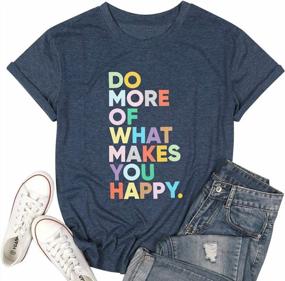 img 4 attached to Women'S Graphic Tees With Inspirational Messages - MNLYBABY Fun Happy T-Shirts!