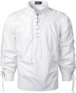get ready to rule the seas: vatpave men's renaissance bandage shirts for gothic pirate cosplay and costume parties logo