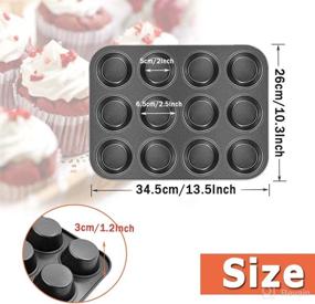 img 1 attached to 12 Cup Non Stick Cupcake Bakeware Standard