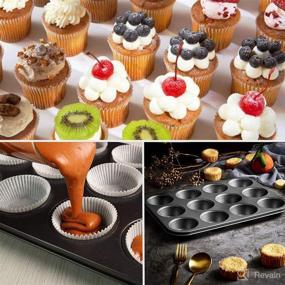 img 2 attached to 12 Cup Non Stick Cupcake Bakeware Standard