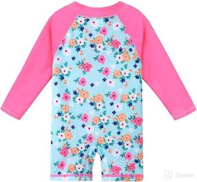 img 3 attached to 👕 HUAANIUE Long Sleeve Rashguard Swimwear for Baby/Toddler Girls