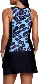 img 2 attached to Flaunt Your Beach Babe Style With Lovezesent Women'S Printed Tankini Swimsuit Set