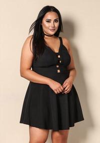 img 1 attached to Plus Size Sweetheart Spaghetti Strap Backless Short Dress For Women By ROSIANNA