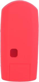 img 2 attached to 🚗 Premium Red WERFDSR Silicone Key Fob Skin Cover for Mazda 3 CX-3 CX-5 CX-7 CX-9 3 Buttons