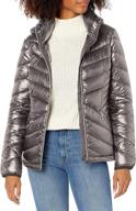 🧥 stay fashionably warm with calvin klein women's chevron packable coats, jackets & vests logo