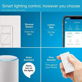 img 1 attached to 💡 Lutron Caséta Wireless Smart Lighting Dimmer Switch PDW-6WCL-WH-A: Convenient Control for Wall and Ceiling Lights