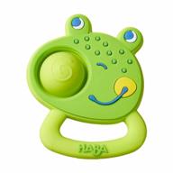 haba popping frog fidget & teething toy - silicone baby sensory play! logo