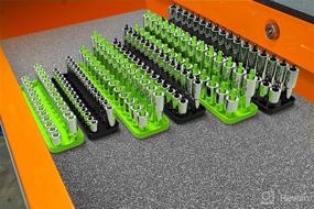 img 3 attached to 🛠️ Olsa Tools SAE (Green) &amp; Metric (Black) Socket Storage Trays - 6 Piece Set, 1/4-Inch, 3/8-Inch, 1/2-Inch Drive, Premium Tool Organizer, High-Quality Professional Grade Socket Holder