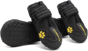 img 4 attached to 🐾 Waterproof MOKCCI Truelove Dog Boots with Reflective Straps for Enhanced Safety and Comfort