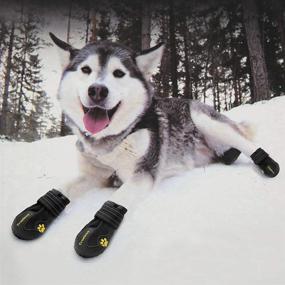 img 1 attached to 🐾 Waterproof MOKCCI Truelove Dog Boots with Reflective Straps for Enhanced Safety and Comfort