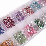 3000pcs 2mm flatback crystal rhinestones в 12 ярких цветах для дизайна ногтей от enforten логотип