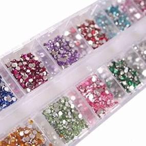 img 2 attached to 3000Pcs 2Mm Flatback Crystal Rhinestones In 12 Vibrant Colors For Nail Art By EnForten