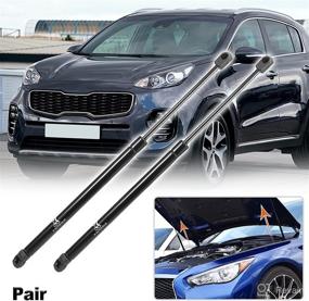 img 3 attached to 🚗 High-Quality Front Hood Lift Supports for Kia Sorento 2011-2014 - X AUTOHAUX 2pcs Gas Spring