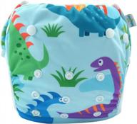 многоразовые и регулируемые детские подгузники для плавания для мальчиков - идеально подходят для уроков плавания и подарков (0-8m) логотип