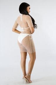 img 2 attached to Choichic Women'S Mesh Cover Up See Through Summer Beach Mini Dress Or Two Piece Outfits