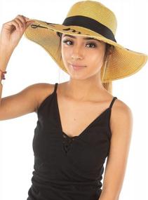 img 3 attached to Stay Fashionable And Protected With Funky Junque Women'S UPF 50 Embroidered Beach Sun Hat With Adjustable Ponytail Hole