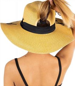 img 1 attached to Stay Fashionable And Protected With Funky Junque Women'S UPF 50 Embroidered Beach Sun Hat With Adjustable Ponytail Hole