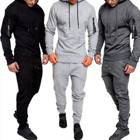 img 3 attached to Osmyzcp Sweatsuits Tracksuits Tacitcal Jackets Men's Clothing for Active