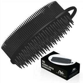 img 4 attached to Avilana Silicone Body Scrubber: 2-In-1 Body And Shampoo Brush For Gentle Exfoliation And Scalp Massage