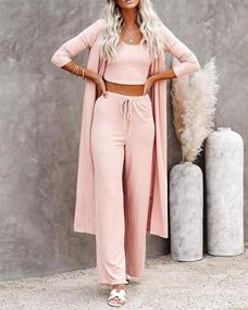 img 3 attached to 👘 Stylish Lounge Kimono Jumpsuit for Women: Fashionable Women's Clothing in Jumpsuits, Rompers & Overalls