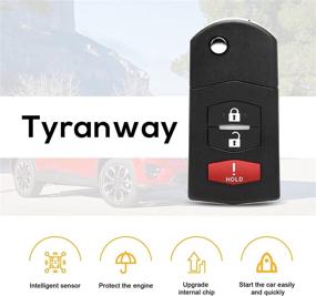 img 3 attached to 🔑 High-quality Keyless Entry Remote Car Key Fob Compatible with Mazda 2 (2011-2015), Mazda 5 (2006-2015), CX-7 (2007-2012), and CX-9 (2007-2015) - BGBX1T478SKE125-01 (3-BTN)