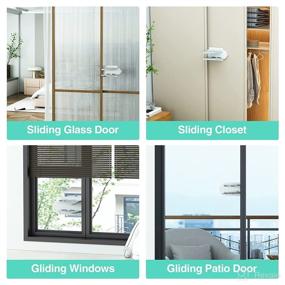 img 1 attached to 🚪 6-Pack Baby Safety Sliding Glass Door Locks - Childproof Slide Windows & Closet Doors - Ideal for Sliding Patio Door Locking (White)