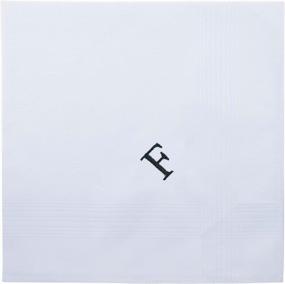 img 1 attached to 🎁 Retreez Initial Monogrammed Handkerchiefs: Perfect Christmas Men's Accessories for a Touch of Elegance