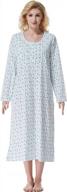 soft and lightweight cotton nightgowns for ladies with long sleeves, pockets included - keyocean women's nightdress logo