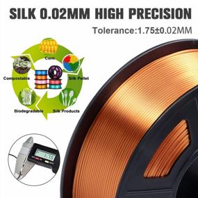 img 2 attached to SUNLU Silk PLA 3D Printer Filament 1.75Mm - Shiny Red Copper Finish, High Accuracy (+/-0.02Mm), 1Kg Spool (2.2Lbs) For FDM Printers - 330 Meters Of Neatly Wound Silk PLA Filament.
