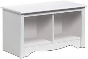 img 4 attached to Prepac Twin Cubbie Bench, White