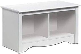 img 3 attached to Prepac Twin Cubbie Bench, White