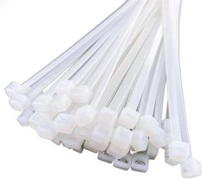 img 4 attached to 150pcs 12 Inch Clear Cable Zip Ties - Strong & Flexible Wire Tie Wraps for 50 Lbs Load Capacity - Efficient Electrial Cord Management Solution in White