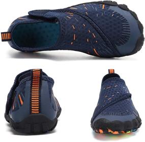 img 1 attached to Lightweight Comfort Walking Athletic U220WZ1901 Navy Orange 36 Boys' Shoes : Outdoor