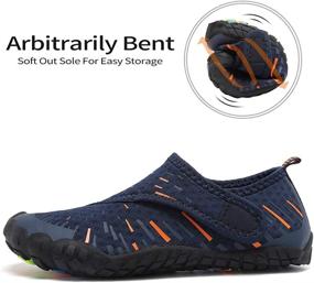 img 2 attached to Lightweight Comfort Walking Athletic U220WZ1901 Navy Orange 36 Boys' Shoes : Outdoor