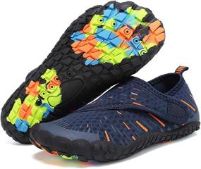 img 4 attached to Lightweight Comfort Walking Athletic U220WZ1901 Navy Orange 36 Boys' Shoes : Outdoor