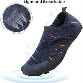 img 3 attached to Lightweight Comfort Walking Athletic U220WZ1901 Navy Orange 36 Boys' Shoes : Outdoor