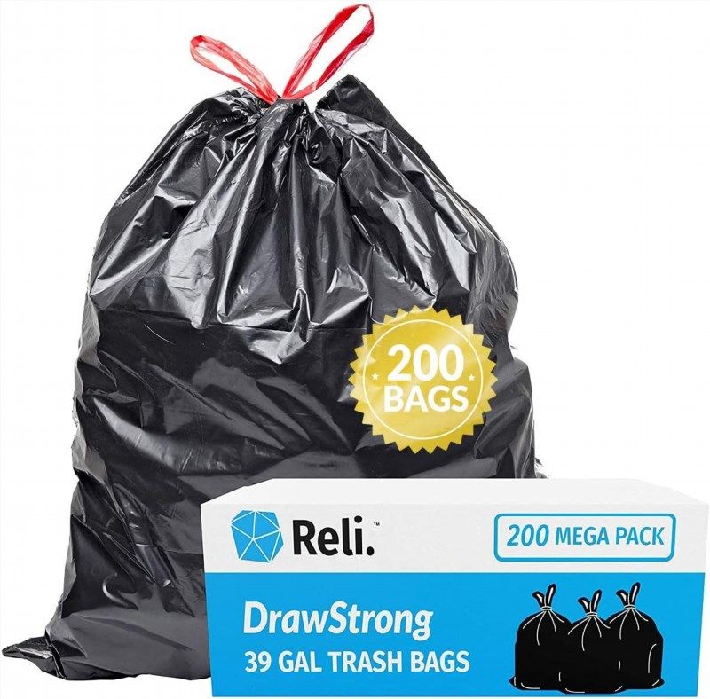  Reli. SuperValue 16-25 Gallon Trash Bags (500 Count Bulk) Clear Garbage  bags : Health & Household