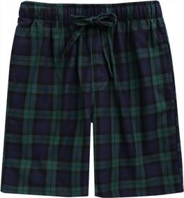 img 4 attached to Men'S TINFL Soft Plaid Check Lounge Pants - 100% Cotton Long/Short Pajama Pants With Convenient Pockets For Sleeping And Relaxing