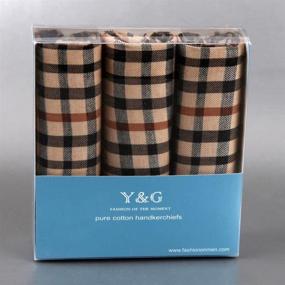img 3 attached to Cotton Handkerchiefs for Men – Pack of Three, MH1041