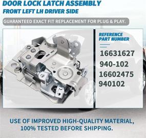 img 1 attached to 🔒 High-Quality Front Driver Left Door Lock Latch Assembly: Compatible with GMC Chevy Escalade Oldsmobile Truck - C1500 C2500 C3500 K2500 K3500 Yukon Blazer Astro Bravada - Replaces 940-102, 16631627, 940102