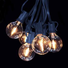 img 2 attached to 25-Foot Solar Powered Globe LED String Lights With Vintage Style Bulbs For Backyard Outdoor Lighting And Holiday Parties