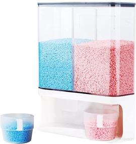 img 3 attached to 🍚 Convenient 105Oz Wall Mounted Rice Dispenser & Dry Food Storage: Ideal for Laundry Detergent, Pet Food, Nuts, and Beans - NOT for Oatmeal