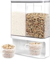 🍚 convenient 105oz wall mounted rice dispenser & dry food storage: ideal for laundry detergent, pet food, nuts, and beans - not for oatmeal логотип