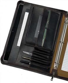 img 3 attached to Коричневый деревенский кожаный портфель с держателем для блокнота для 13-дюймовой книги/MacBook Air - ICarryAlls
