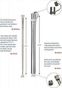 img 3 attached to Titanium Chopsticks With Aluminium Case - Grey | FinessCity