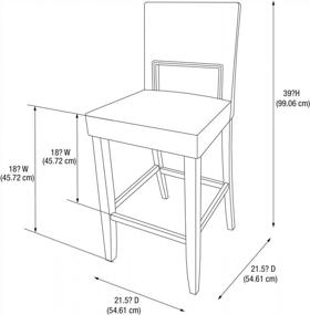 img 2 attached to 🪑 Linon Vega Counter Stool 24: Stylish and Practical Seating Solution for Your Kitchen or Bar