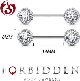 img 3 attached to Forbidden Body Jewelry Surgical Barbells Women's Jewelry in Body Jewelry