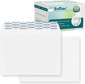 img 4 attached to EnDoc 6X9 Envelopes Self Seal - упаковка 250 - предназначена для фотографии, больших размеров, свадеб, школы и офиса. Массовая упаковка - 28 фунтов, буклет с открытой стороной, белый конверт