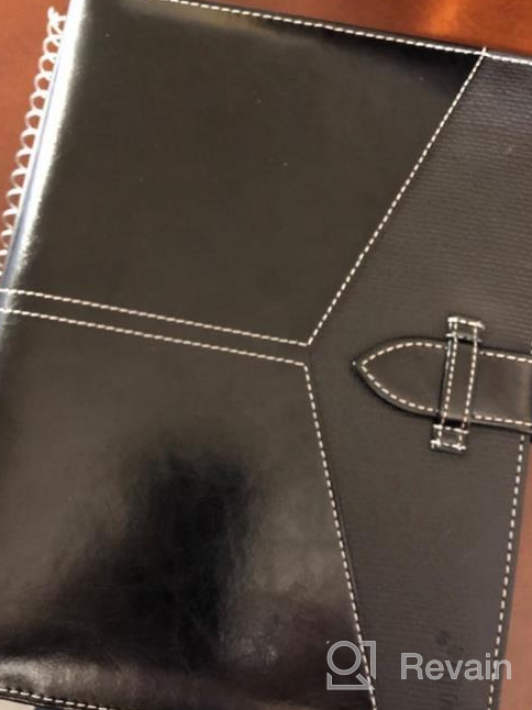 img 1 attached to Black Leather A6 Binder With 6 Round Rings For A6 Filler Papers - Toplive Planner Notebook Cover (Inner Paper Not Included) review by Jennifer Stevenson
